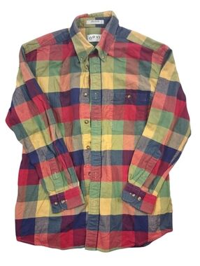 Men's Orvis Long sleeve Colorful Flannel Size L